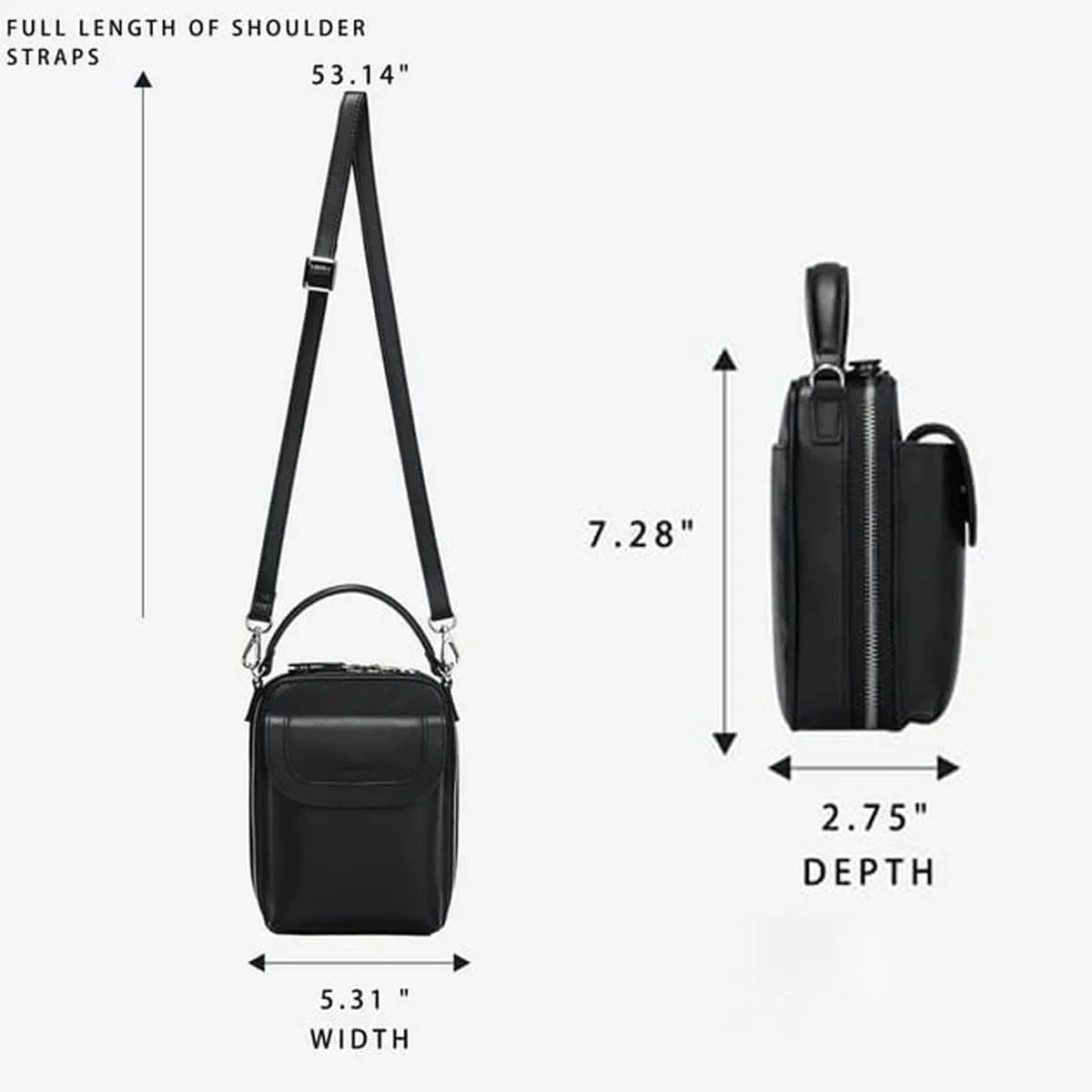 Collaboraten1 Crossbody Leather Bag, Anti-Theft Cell Phone Purse Crossbody for Women Secure Zipper & Magnetic Snap Closure