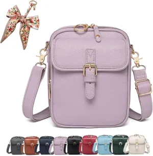 Collaboraten1 Crossbody Leather Bag, Vegan Leather Crossbody Bag, Vintage Cross Body Shoulder Purse with Card Slots