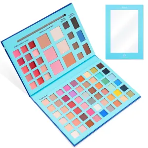 Color Nymph Eye Shadow Palette Makeup丨Highly Pigmented 54 Colors Face Palette with Matte Shimmer Finishes丨Vegan & Cruelty Free Travel Size Makeup Pallet (Blue)