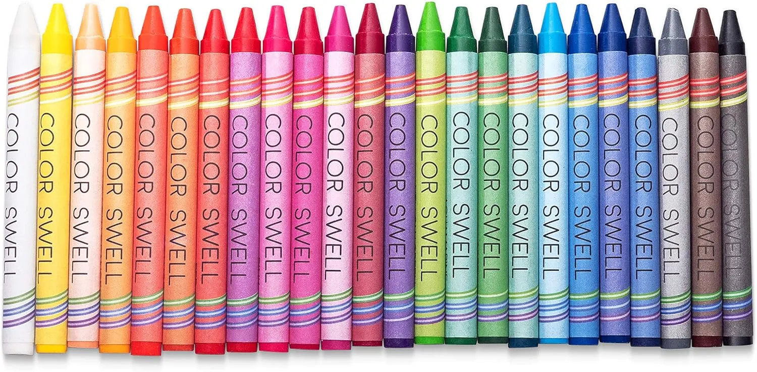 Color Swell Bulk Crayon Classpack - 1680 Crayons in 24 Vibrant Colors of Teacher Quality Durable Bulk Crayons for Classroom and Home