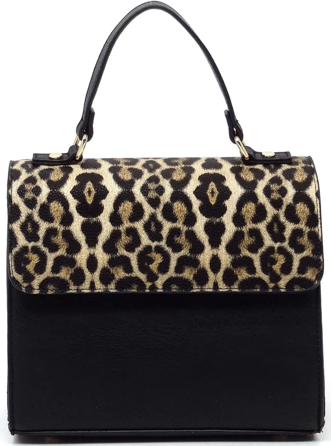 Colorblock Flap Top Handle Satchel Bag Crossbody Bag for Women Purse