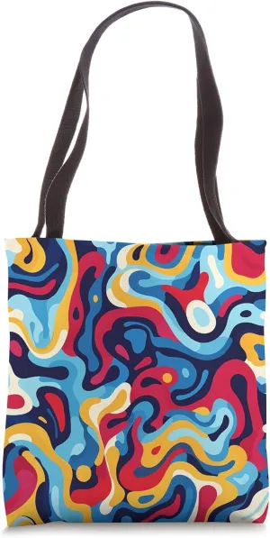 Colorful Dizzy Abstract Cartoon Pattern Tote Bag