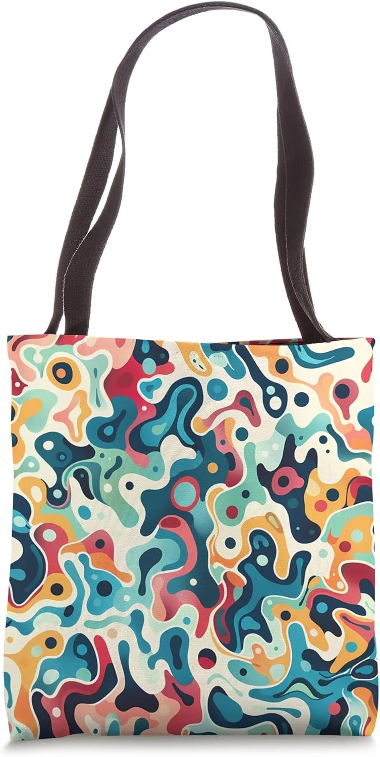 Colorful Dizzy Abstract Cartoon Pattern Tote Bag