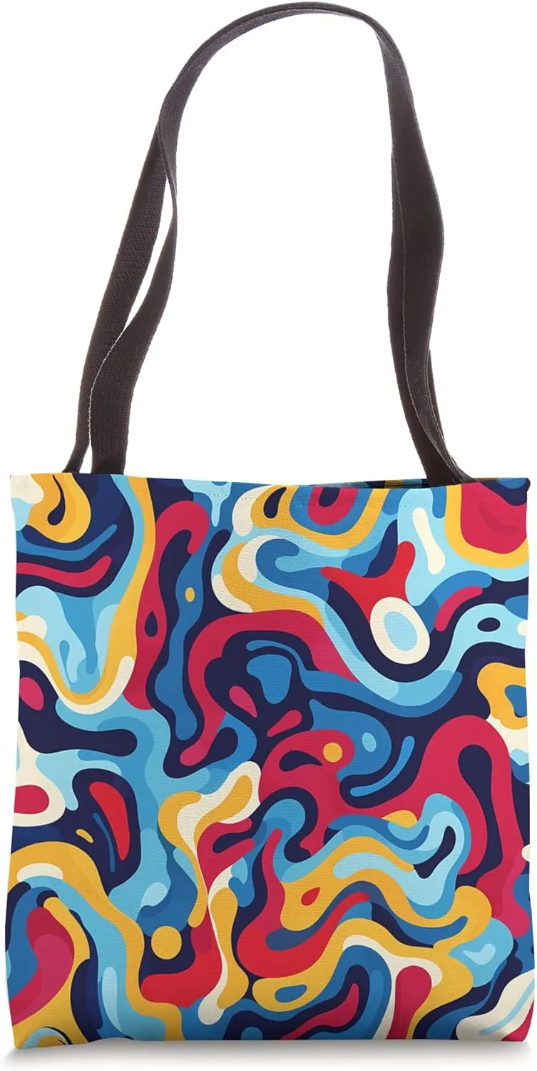 Colorful Dizzy Abstract Cartoon Pattern Tote Bag
