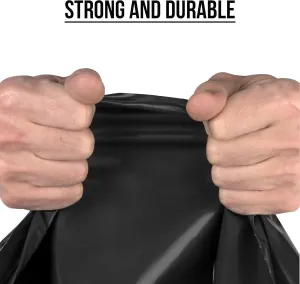 Commander 20-30 Gallon 1.1 MIL Black Tall Kitchen Drawstring Garbage Bags - 30" x 33" - Pack of 90 - For Home, Kitchen, Office, Bathroom, & Commercial