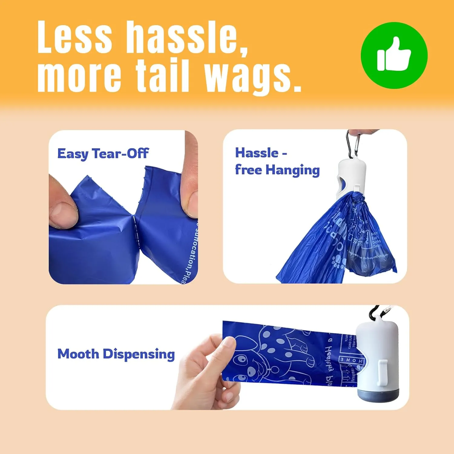 Compostable Dog Poop Bags BPI Certified Biodegradable Pet Waste Bags Leak-Proof Eco Design (16 rolls 240 bags)