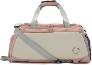 Convertible Pink Travel Gym Bag - Sports Duffle with Wet & Shoe Compartment, Carry On Size, Weekender Overnight Bag
