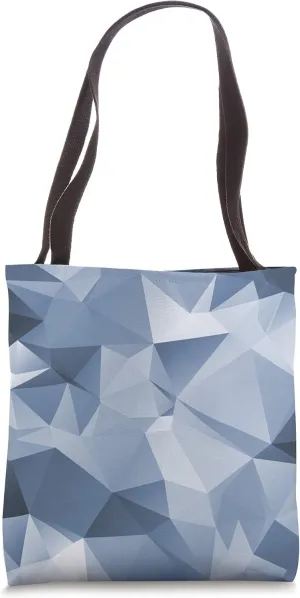 Cool Modern Blue Geometric Polygon Pattern Tote Bag