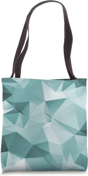 Cool Modern Jade Green Geometric Polygon Pattern Tote Bag