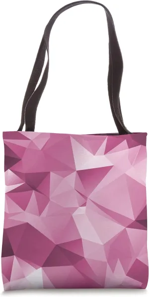 Cool Modern Pink Geometric Polygon Pattern Tote Bag