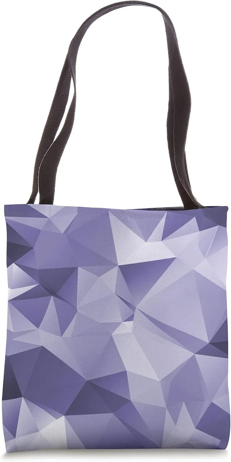 Cool Modern Violet Purple Geometric Polygon Pattern Tote Bag
