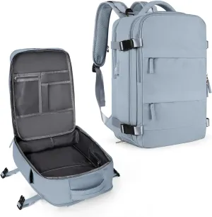 coowoz Large Travel Backpack For Women Men,Carry On Backpack,Hiking Backpack Waterproof Outdoor Sports Rucksack Casual Daypack travel essentials（Gray Blue）