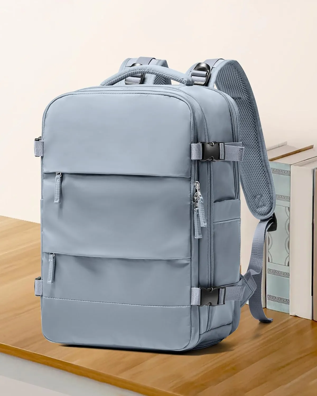 coowoz Large Travel Backpack For Women Men,Carry On Backpack,Hiking Backpack Waterproof Outdoor Sports Rucksack Casual Daypack travel essentials（Gray Blue）
