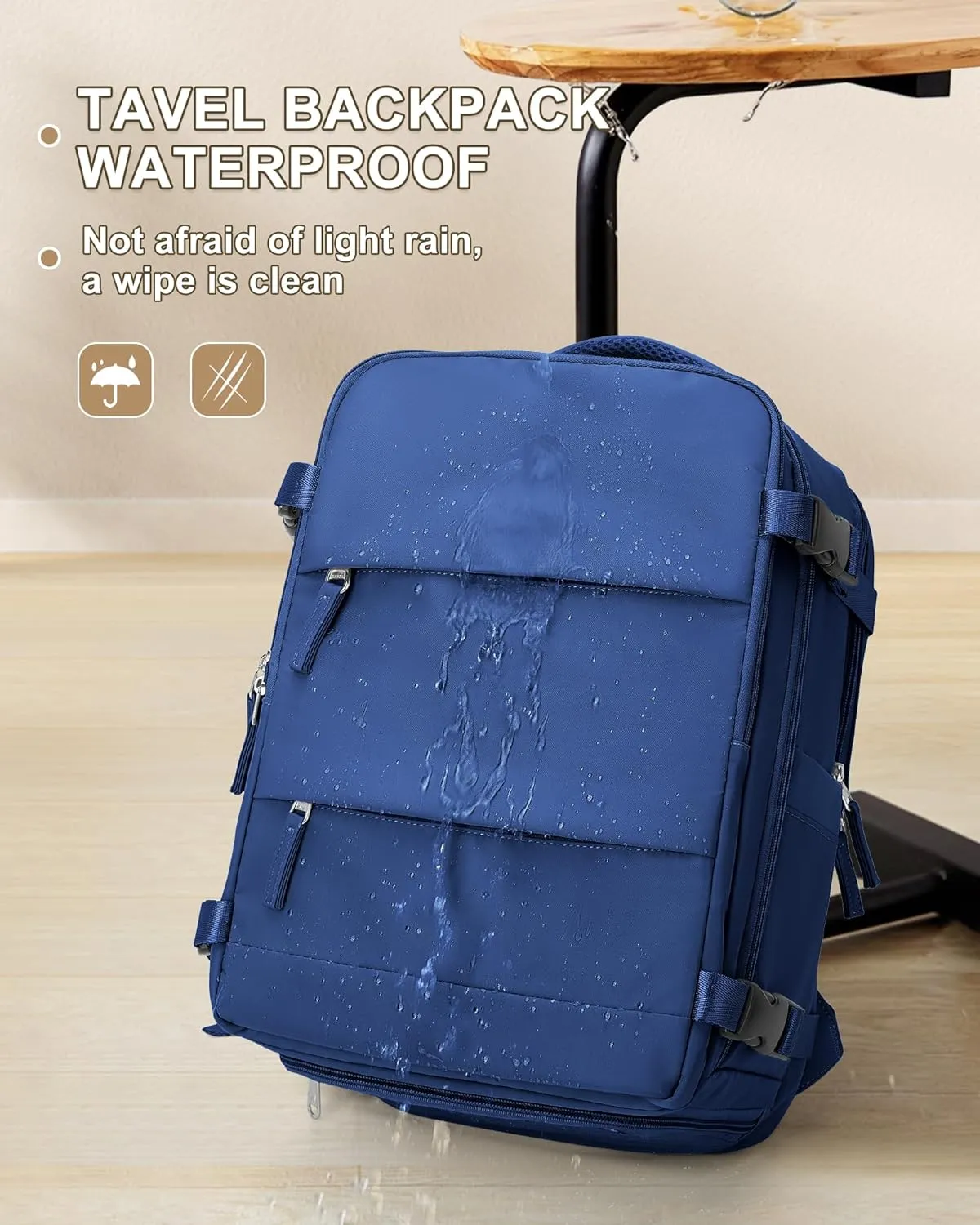 coowoz Travel Backpack Carry On for Women Man Gym Backpack with Laptop Compartment Mochila de Viaje Teacher Personal Item Backpack Airplane Accessories Must Haves Royal Blue Small