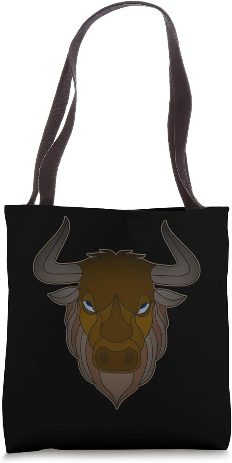 Cow Farm Animal Design Moo Pasture Grazing Livestock Horns Tote Bag