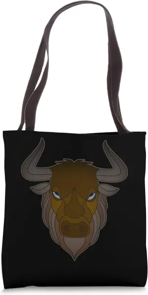 Cow Farm Animal Design Moo Pasture Grazing Livestock Horns Tote Bag