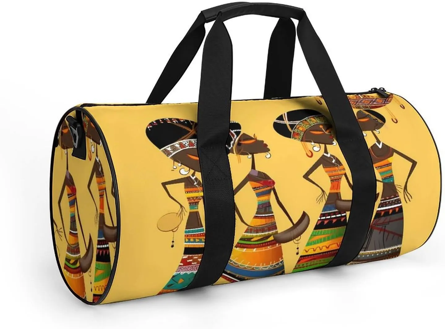 Creative African Culture Gym Bag Small Travel Duffle Bag with Compartment Carry On Weekender Bag for Women Men