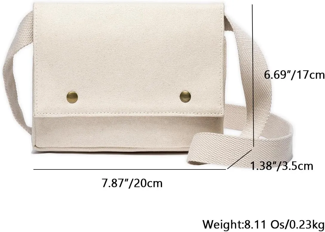 Crossbody Bag Adjustable Shoulder Straps Small Square Packets Magnetic Closure Carry in Comfort