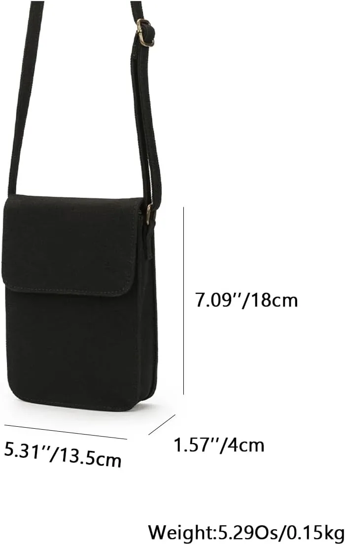 Crossbody Bag Lightweight Mobile Phone Bag & Coin Purse with Adjustable Shoulder Strap and Magnetic Closure Fastening