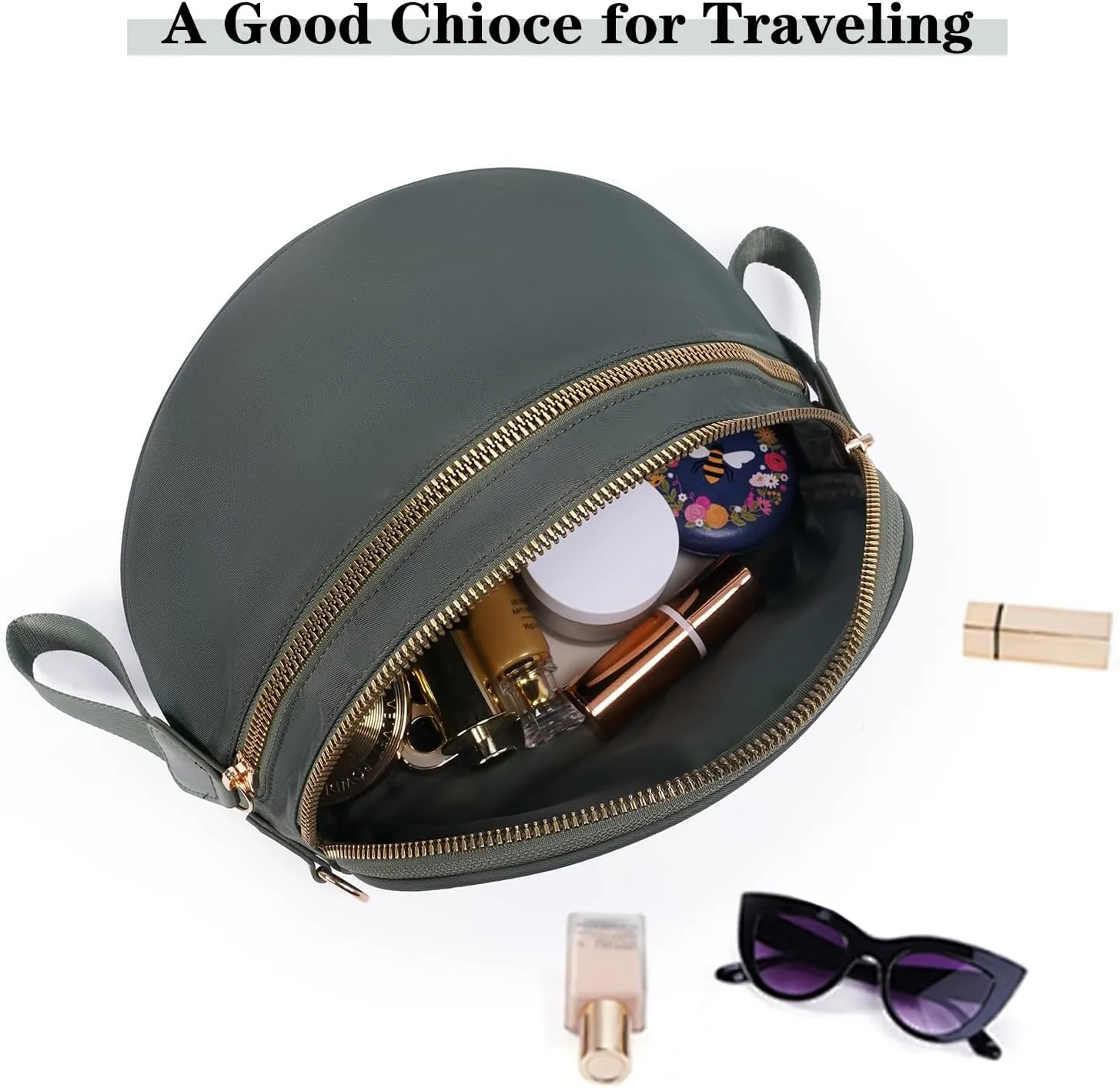 Crossbody Bags Bum Bag for Women Large Sling Bag Purse with Adjustable Strap（Bean green）