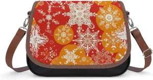Crossbody Bags for Women Purses Handbags for Women Snowflakes of Different Shapes Printed Sling Bag
