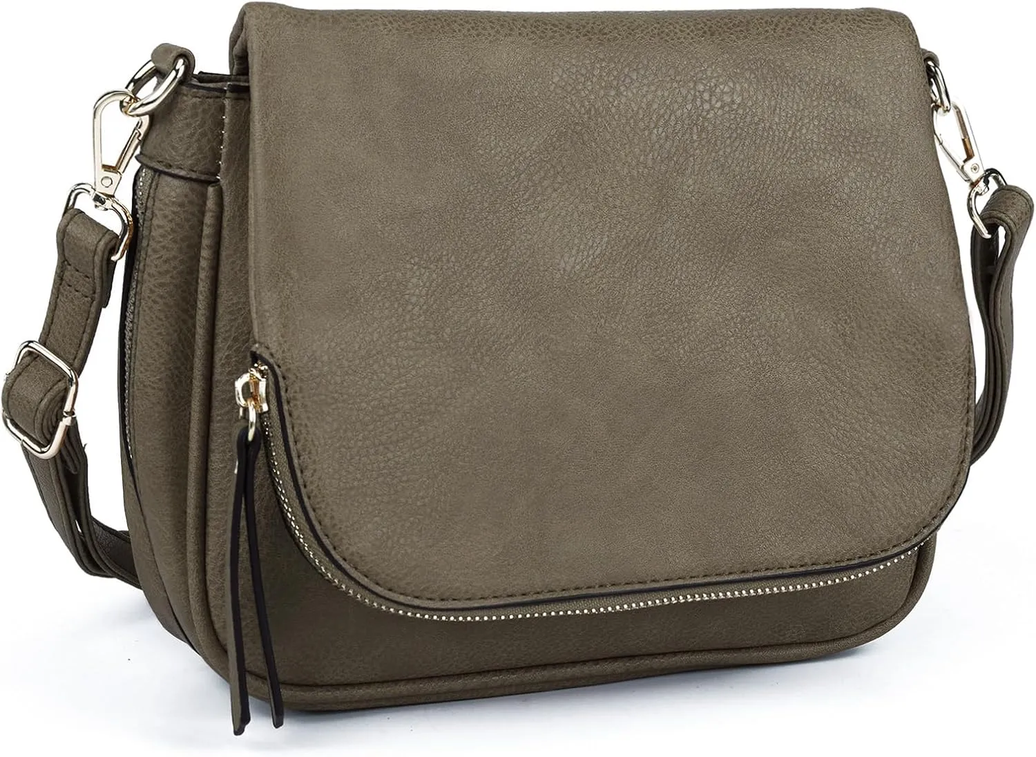 Crossbody Bags for Women Small Pu Leather Over the Shoulder Purses and Flap Cross Body Handbags with Multi Pockets