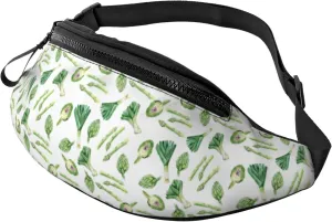 Crossbody Fanny Packs for Women Men - green onions Asparagus Running Waist Bag Travel Belt Bag for Women Men