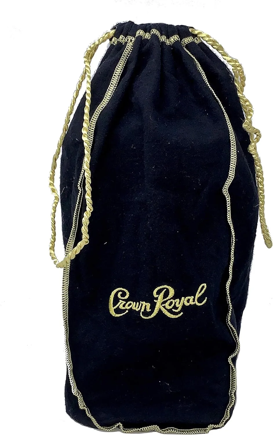 Crown Royal Extra Large Bag with Gold Drawstrings Great for Storage 13"x9"x4" (Black)