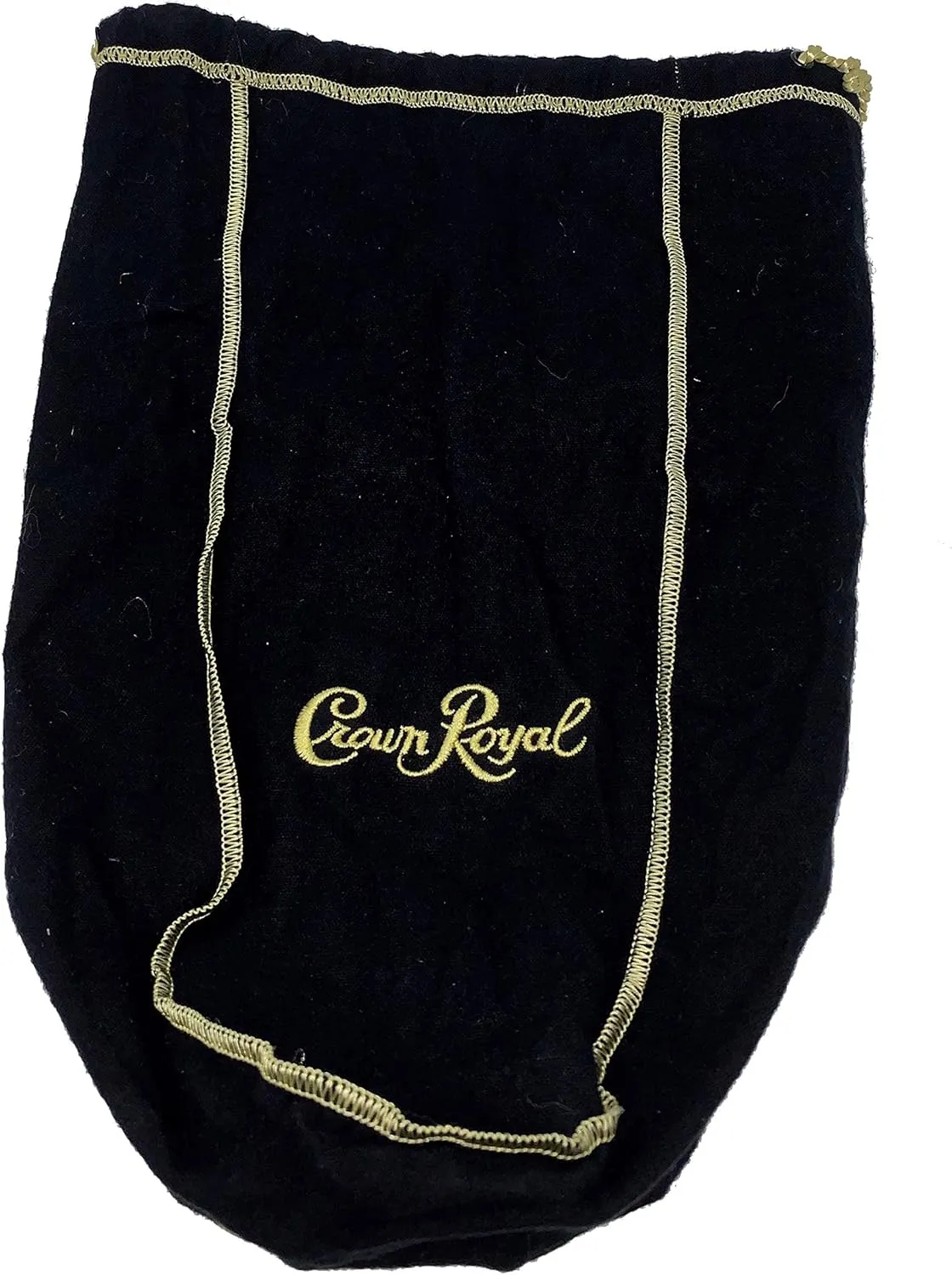 Crown Royal Extra Large Bag with Gold Drawstrings Great for Storage 13"x9"x4" (Black)