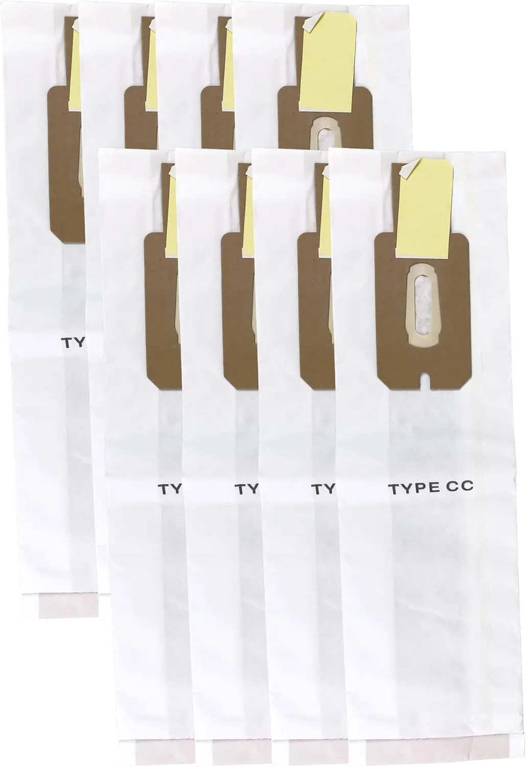 Crucial Vacuum Replacement Type CC Vacuum Bags - Compatible With Oreck Parts # CCPK8, CCPK8DW, PK2008, PK80009DW, PK80009, 68710-6, 687106, Fit Oreck Models CC, XL5, XL7, XL21, XL100C, XL200S (8 Pack)