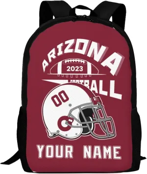 Custom Arizona Backpack Laptop Gifts Bag Personalized Name Number Teen Book Bag Boy Girl Men Women Shoulder Bag