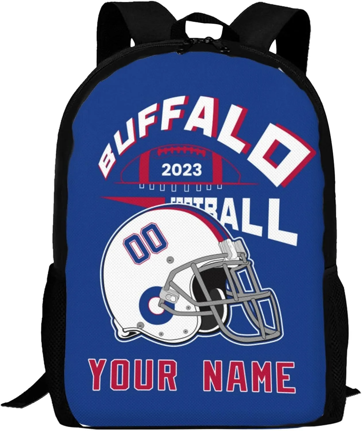 Custom Buffalo Backpack Laptop Gifts Bag Personalized Name Number Teen Book Bag Boy Girl Men Women Shoulder Bag