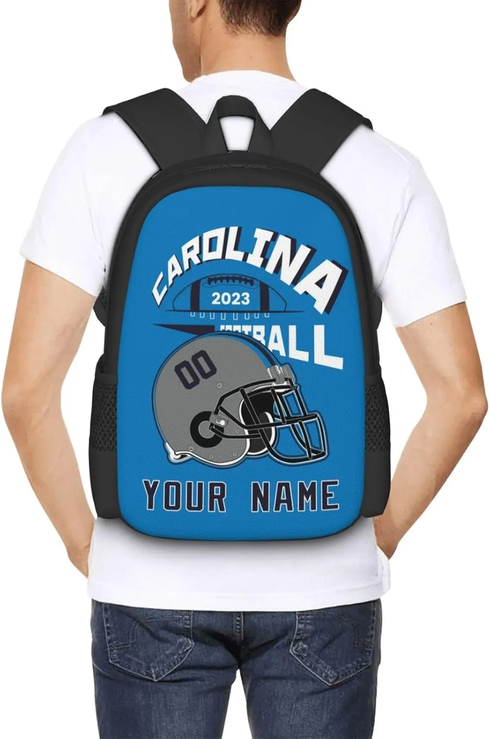 Custom Buffalo Backpack Laptop Gifts Bag Personalized Name Number Teen Book Bag Boy Girl Men Women Shoulder Bag