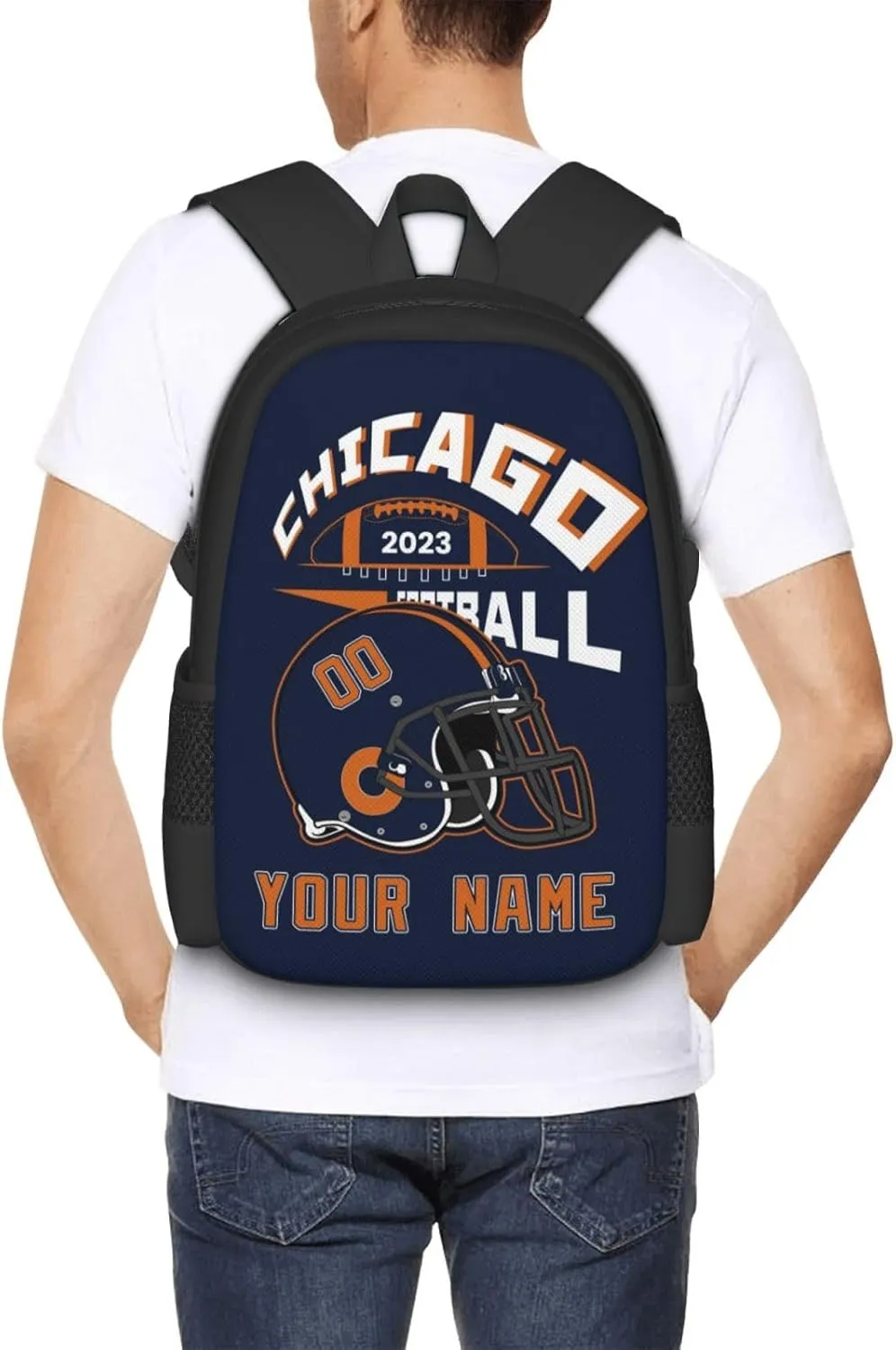 Custom Carolina Backpack Laptop Gifts Bag Personalized Name Number Teen Book Bag Boy Girl Men Women Shoulder Bag