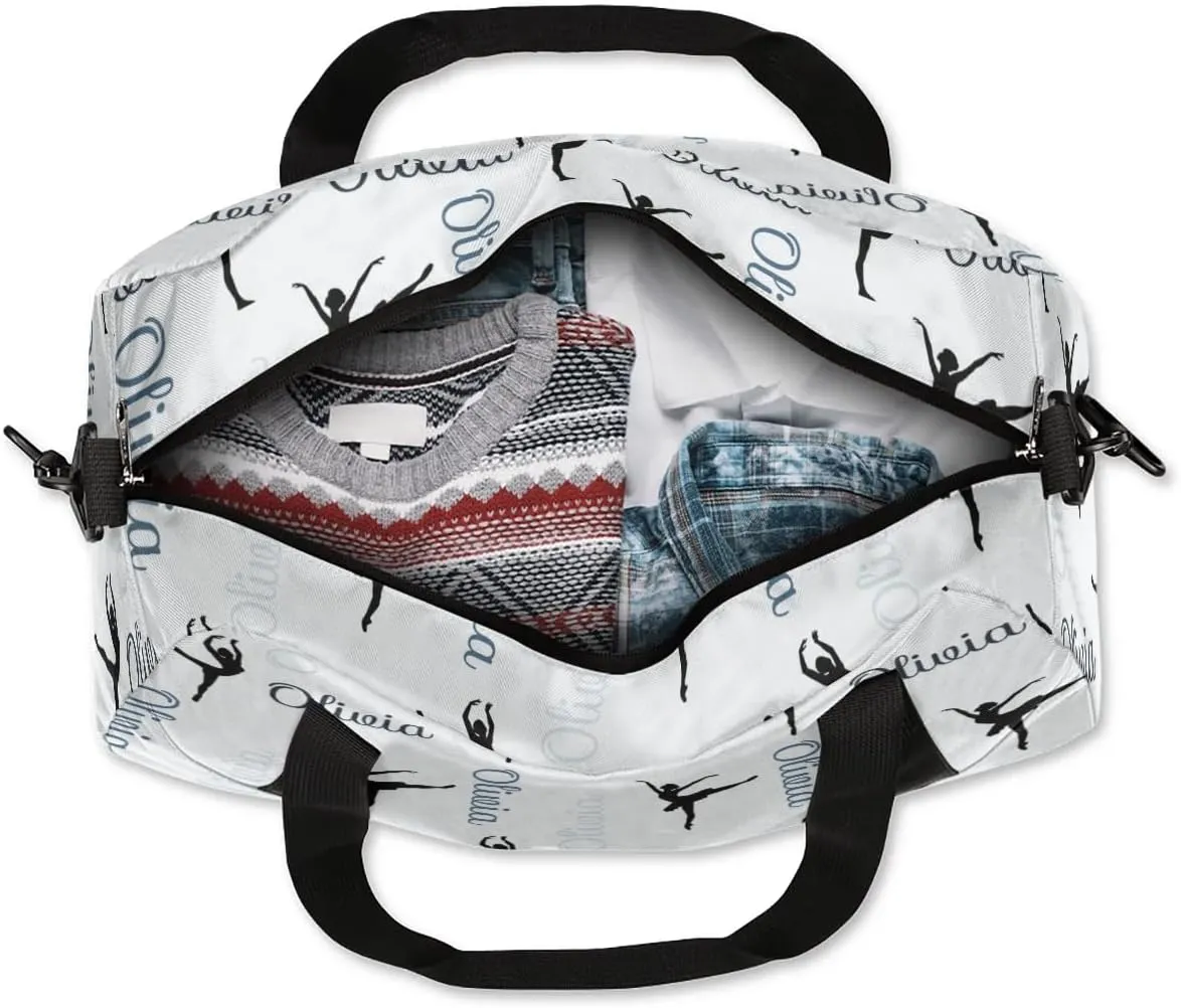 Custom Dance Bag Kids Duffel Overnight Cheerleader Bag for Girls Boys Personalized Cheer Bag Travel Duffel Bag Customized Gym Bag Kids Gifts -Colorful Names Dance