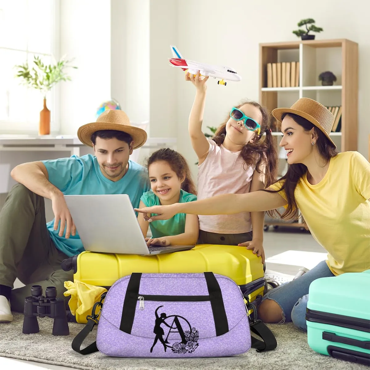 Custom Kids Dance Duffel Overnight Bag Personalized Dance Bag Travel Duffel Bag for Girls Boys Customized Kids Gifts
