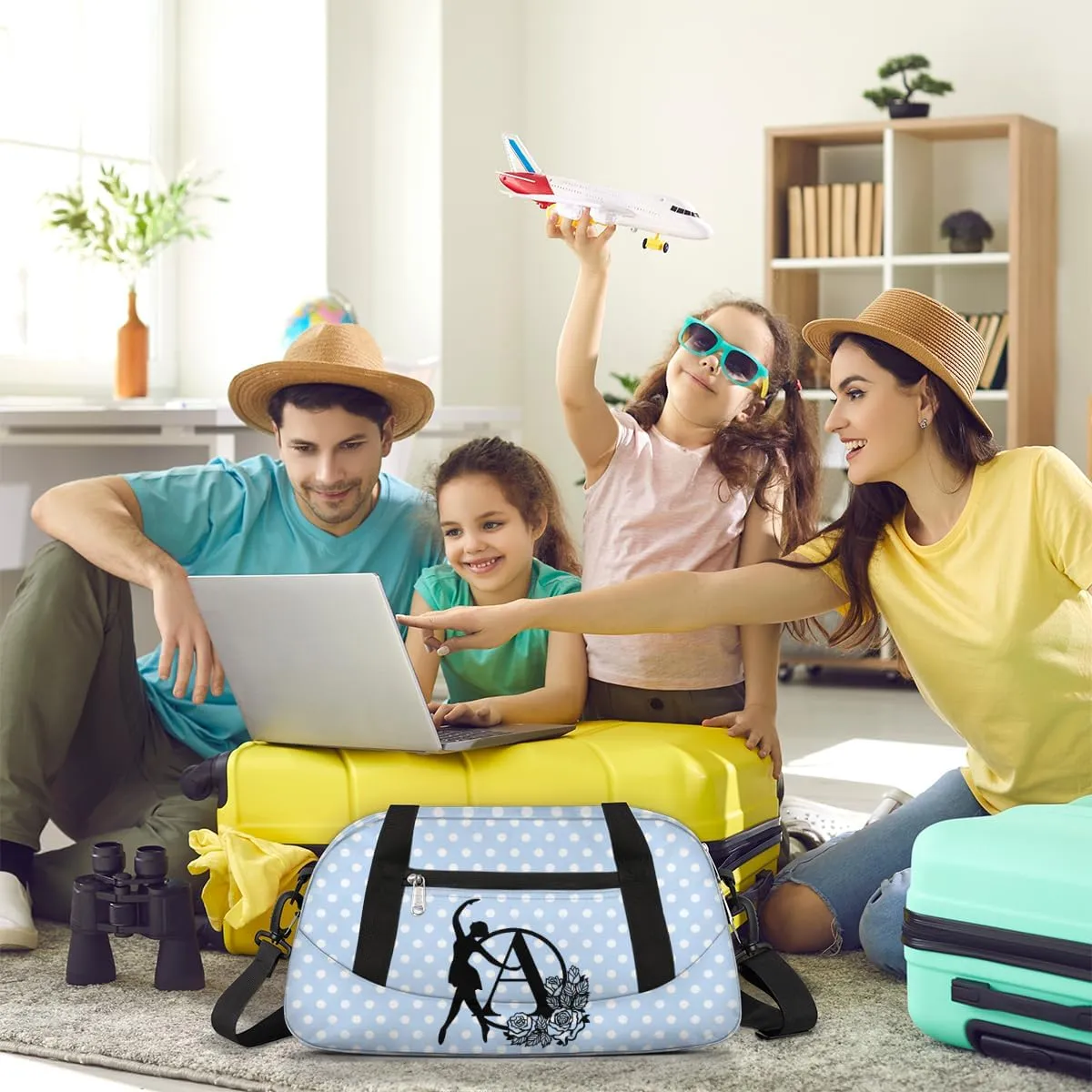 Custom Kids Dance Duffel Overnight Bag Personalized Dance Bag Travel Duffel Bag for Girls Boys Customized Kids Gifts