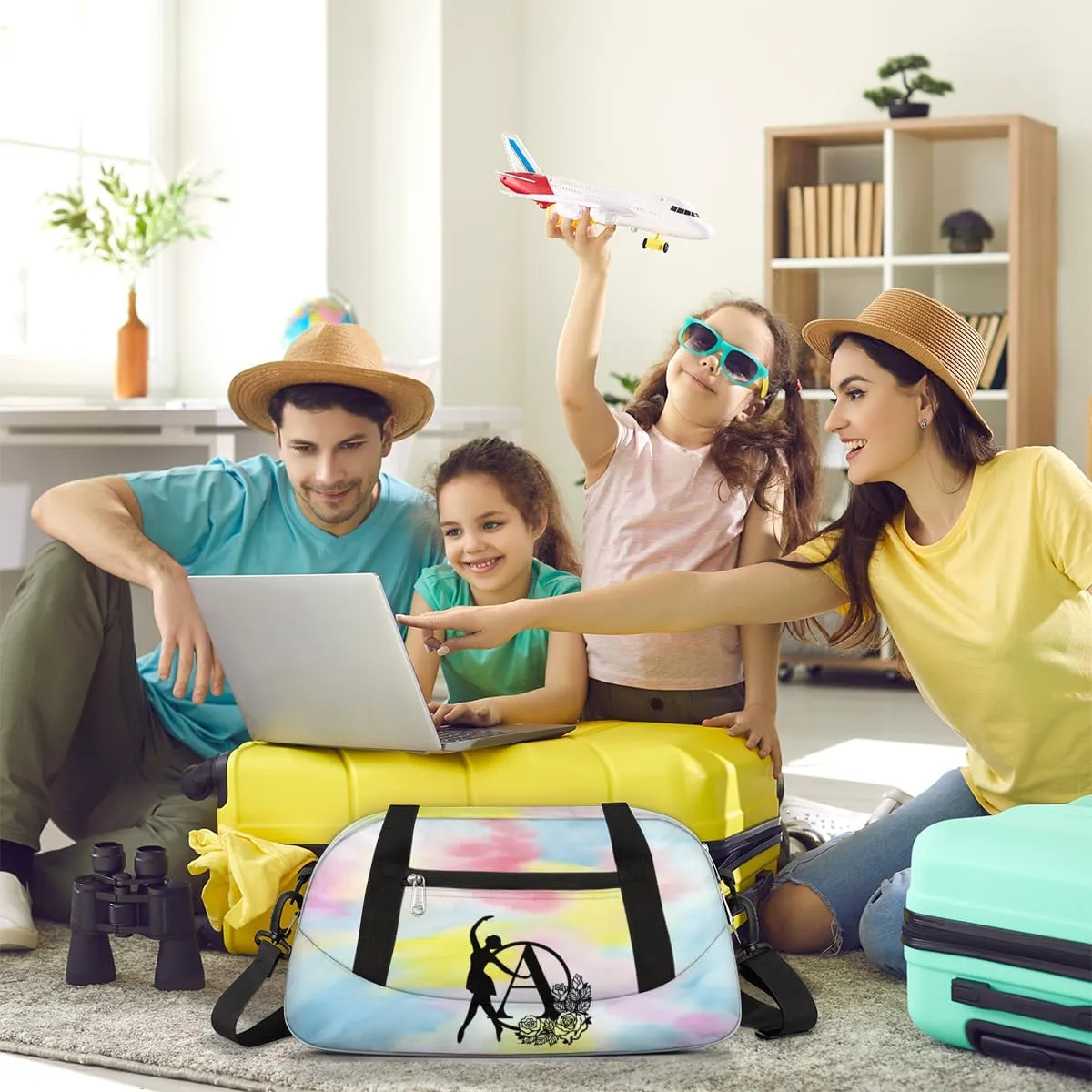 Custom Kids Dance Duffel Overnight Bag Personalized Dance Bag Travel Duffel Bag for Girls Boys Customized Kids Gifts
