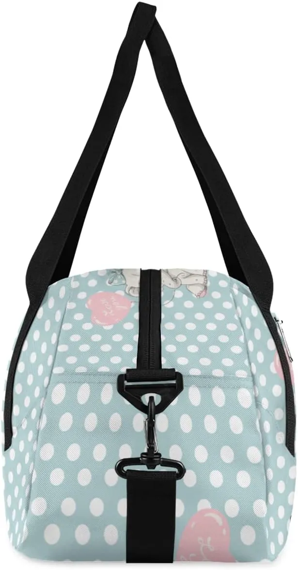 Custom Kids Duffel Overnight Bag Baby Elephant Personalized Kids Duffel Bag for Girls Boys Customized Kids Gifts - Streaks