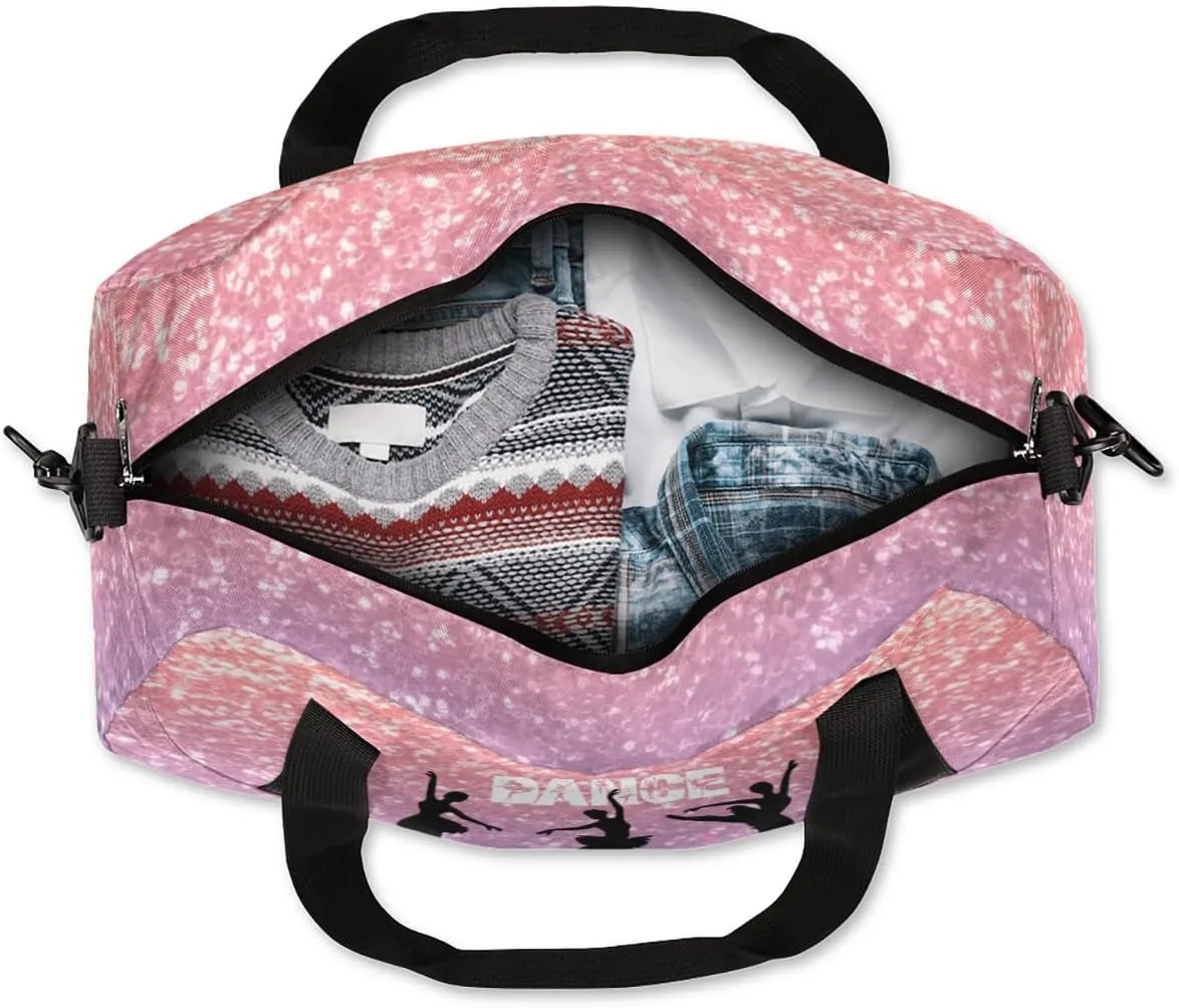 Custom Kids Duffel Overnight Bag Personalized Dance Bag Travel Duffel Bag for Girls Boys Customized Kids Gifts- Ballet dance 6
