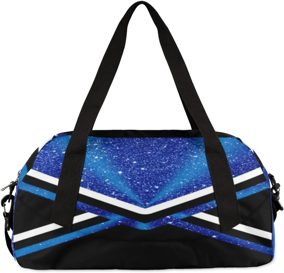 Custom Kids Duffel Overnight Bag Personalized Dance Bag Travel Duffel Bag for Girls Boys Customized Kids Gifts- Blue Cheerleader
