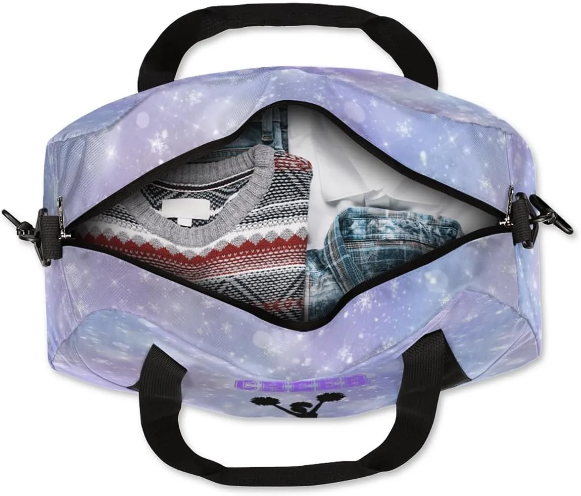 Custom Kids Duffel Overnight Bag Personalized Dance Bag Travel Duffel Bag for Girls Boys Customized Kids Gifts- Gymnast in Purple