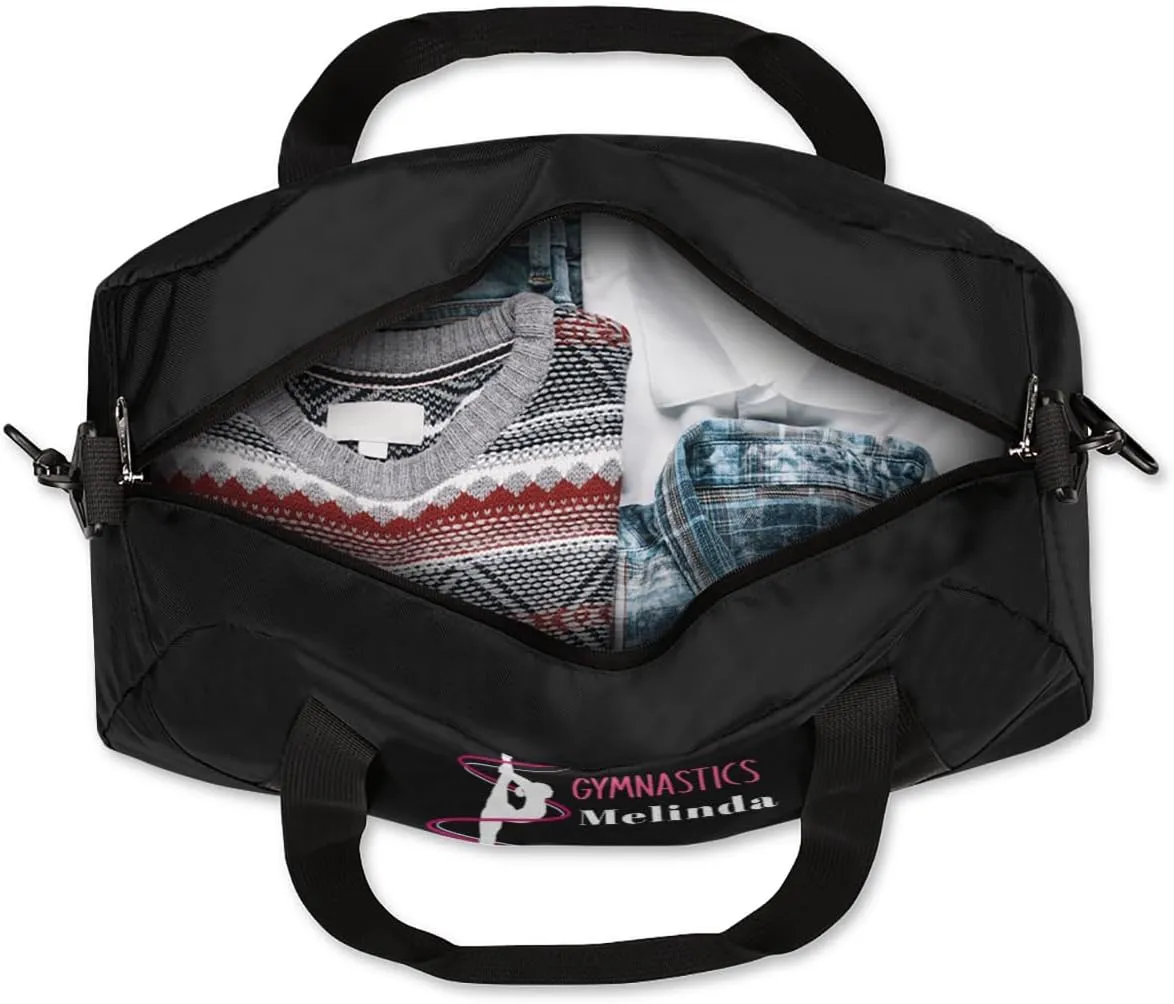 Custom Kids Duffel Overnight Bag Personalized Dance Bag Travel Duffel Bag for Girls Boys Customized Kids Gifts- Gymnastics Funny Gymnast