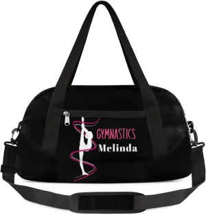 Custom Kids Duffel Overnight Bag Personalized Dance Bag Travel Duffel Bag for Girls Boys Customized Kids Gifts- Gymnastics Funny Gymnast