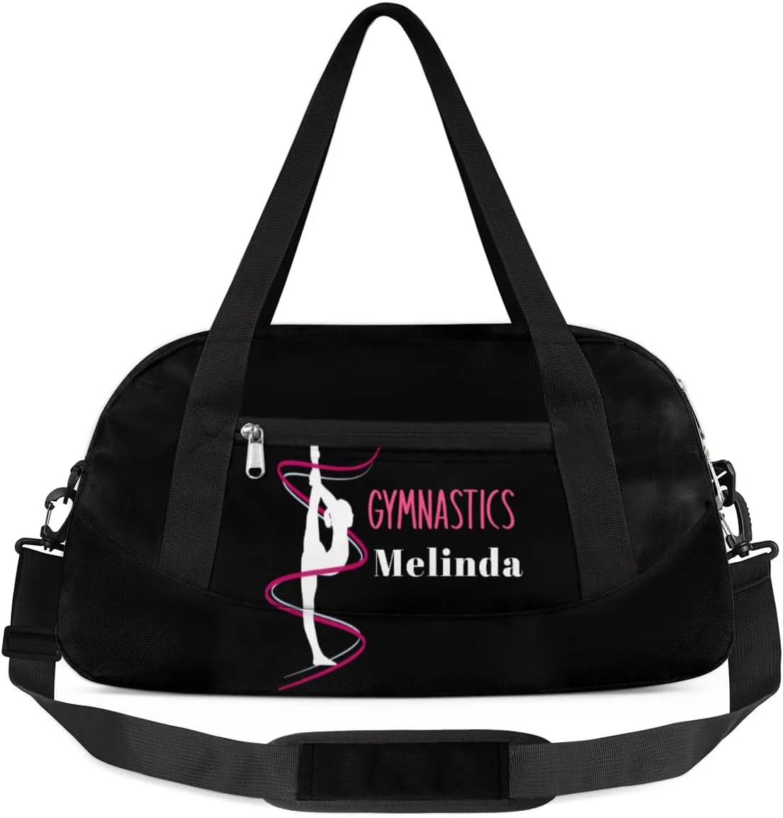 Custom Kids Duffel Overnight Bag Personalized Dance Bag Travel Duffel Bag for Girls Boys Customized Kids Gifts- Gymnastics Funny Gymnast