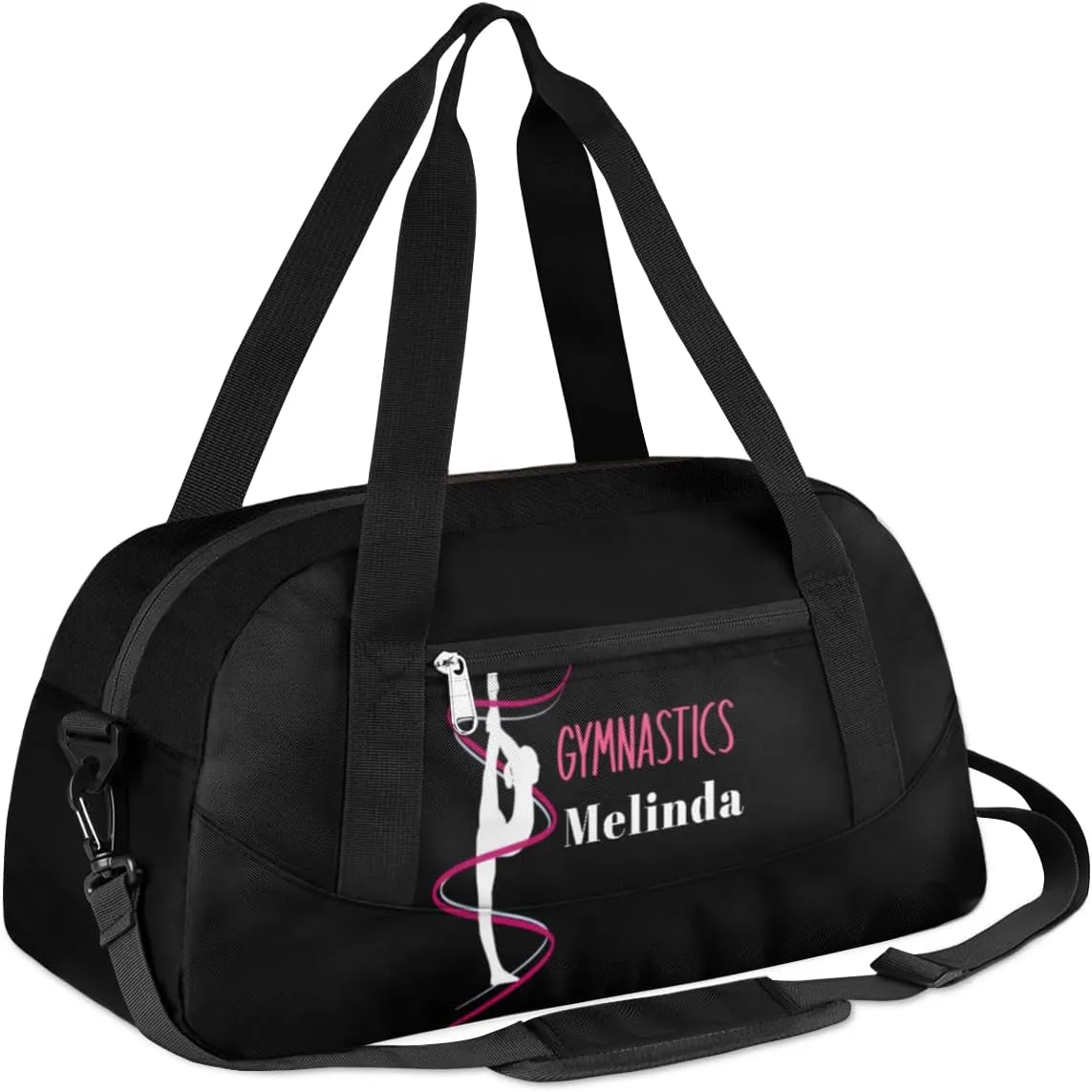 Custom Kids Duffel Overnight Bag Personalized Dance Bag Travel Duffel Bag for Girls Boys Customized Kids Gifts- Gymnastics Funny Gymnast