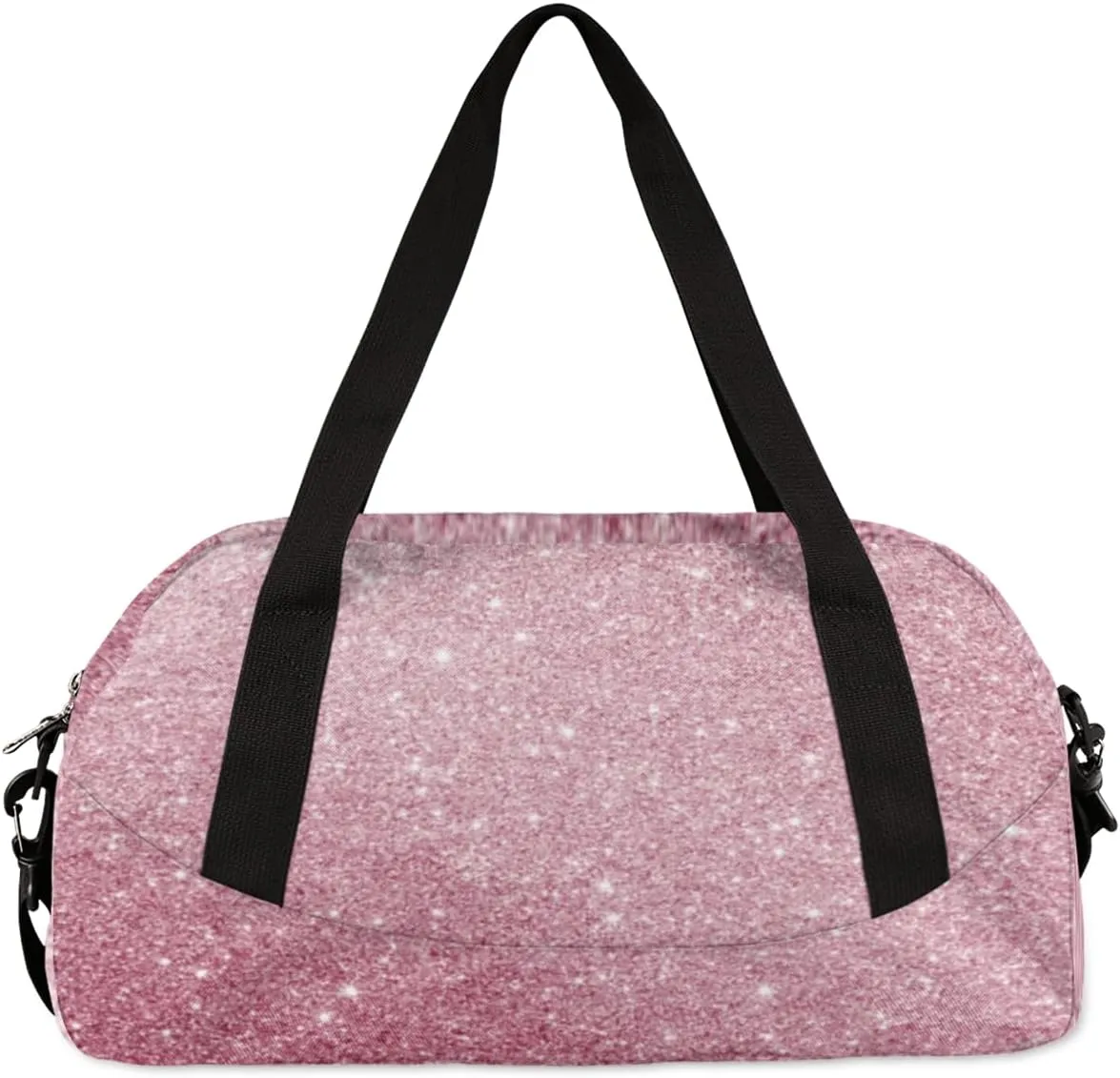 Custom Kids Duffel Overnight Bag Personalized Dance Bag Travel Duffel Bag for Girls Boys Customized Kids Gifts- Pink and Black Cheerleaders