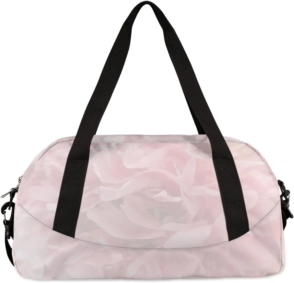 Custom Kids Duffel Overnight Bag Personalized Dance Bag Travel Duffel Bag for Girls Boys Customized Kids Gifts- White - Gymnast Pink