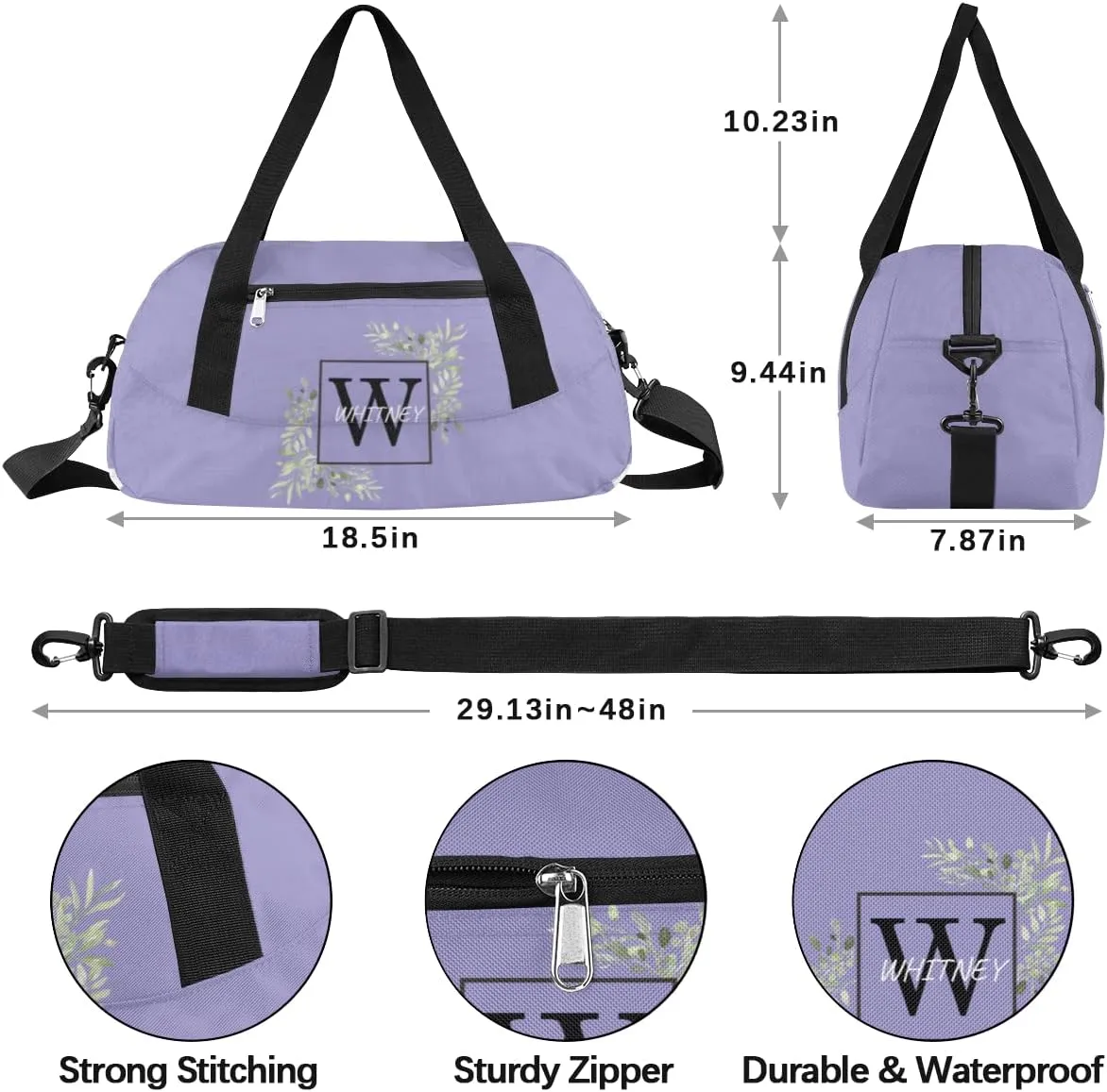 Custom Kids Duffel Overnight Bag Personalized Your Name or Text Kids Duffel Bag for Girls Boys Customized Kids Gifts