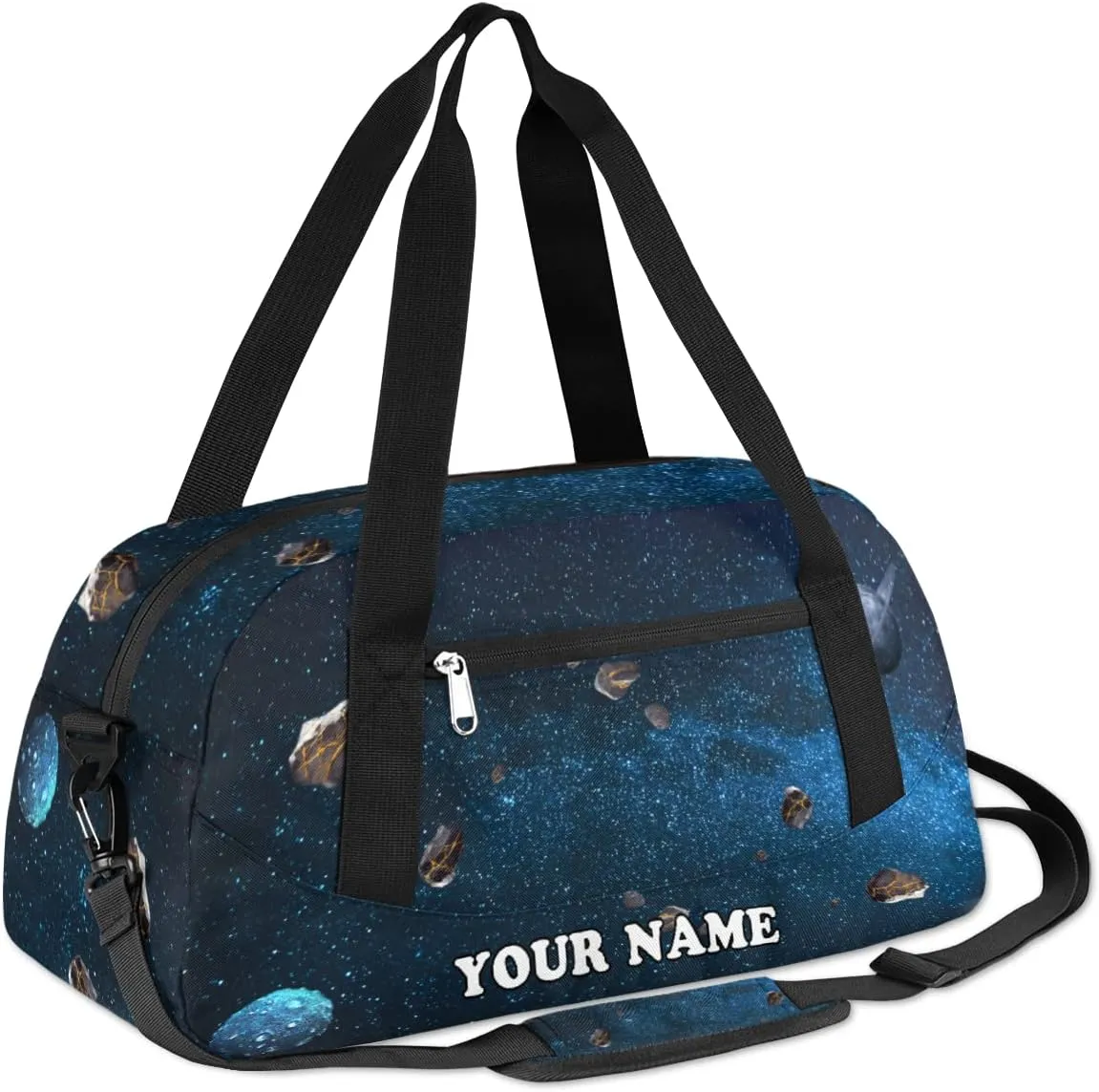 Custom Kids Duffel Overnight Bag Planets Stars Personalized Kids Duffel Bag for Girls Boys Customized Kids Gifts -